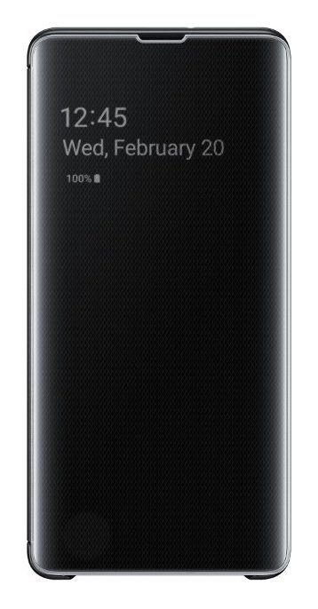Samsung Original Clear View S10+ Phone Cover - Black