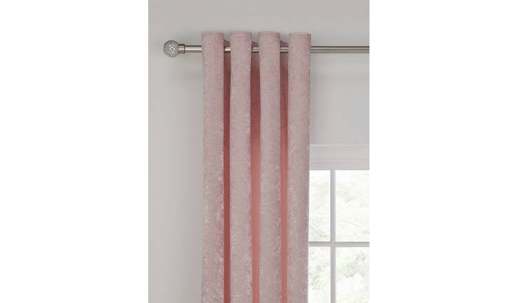 Buy Argos Home Velvet Lined Eyelet Curtain 168x183cm Blush
