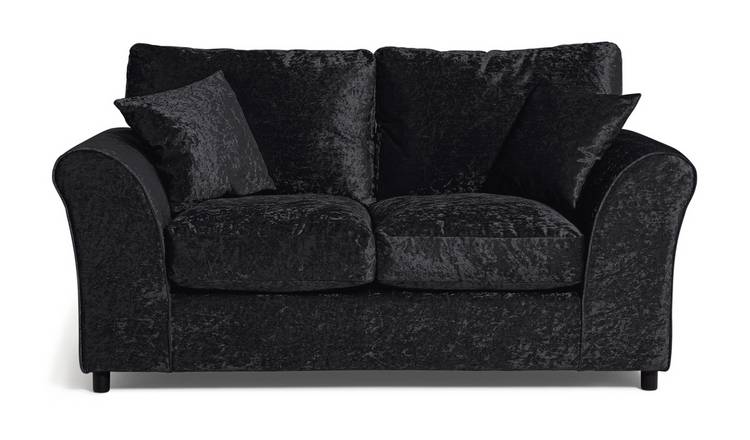 Argos Home Megan 2 Seater Fabric Sofa - Black