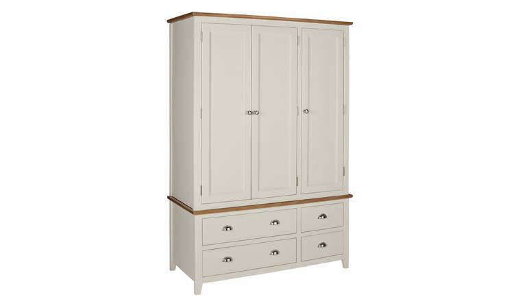 Buy Argos Home Highbury 3 Door 4 Drawer Wardrobe Oak Cream