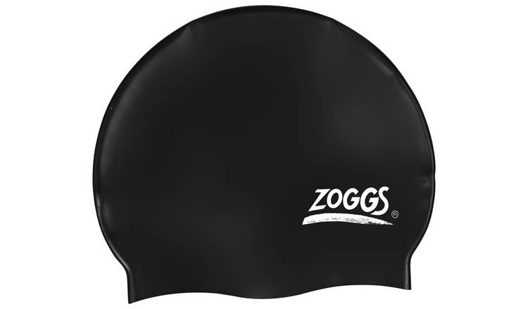Zoggs Junior Kids Silicone Swim Cap Black 