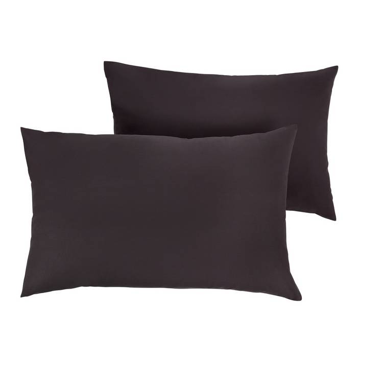 Habitat Cotton Rich 180 TC Standard Pillowcase Pair - Black 0