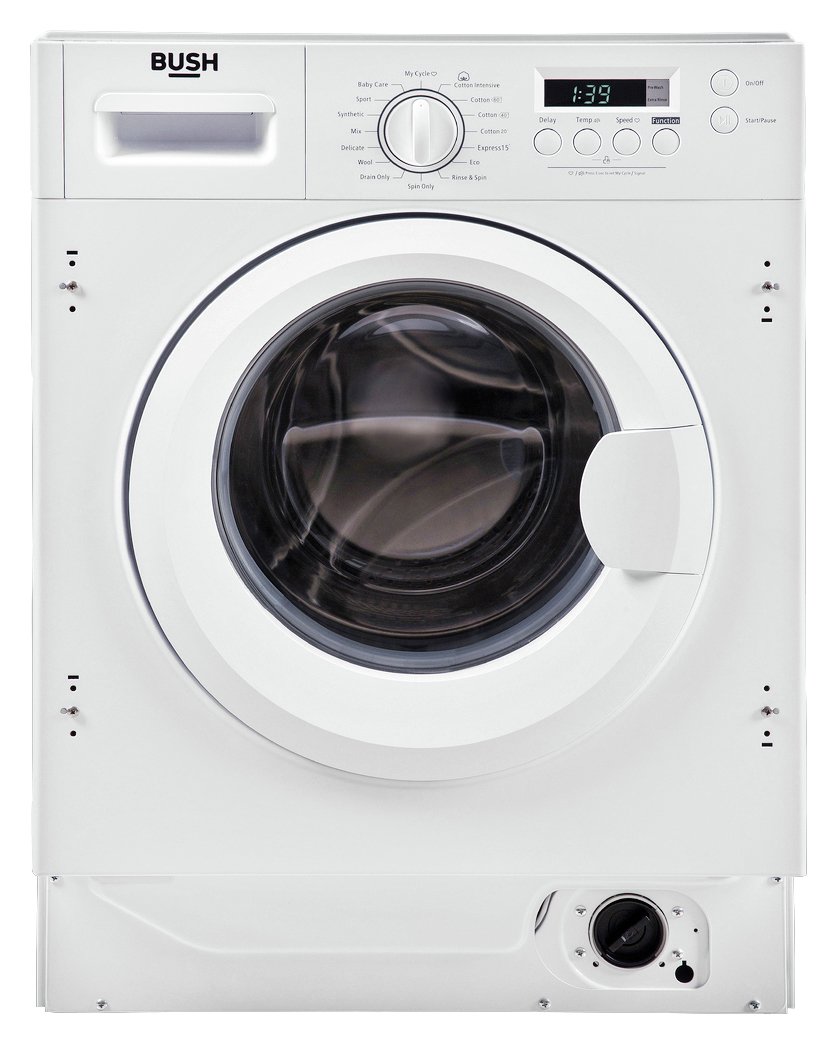 Bush WMNSINT812W 8KG 1200 Integrated Washing Machine - White