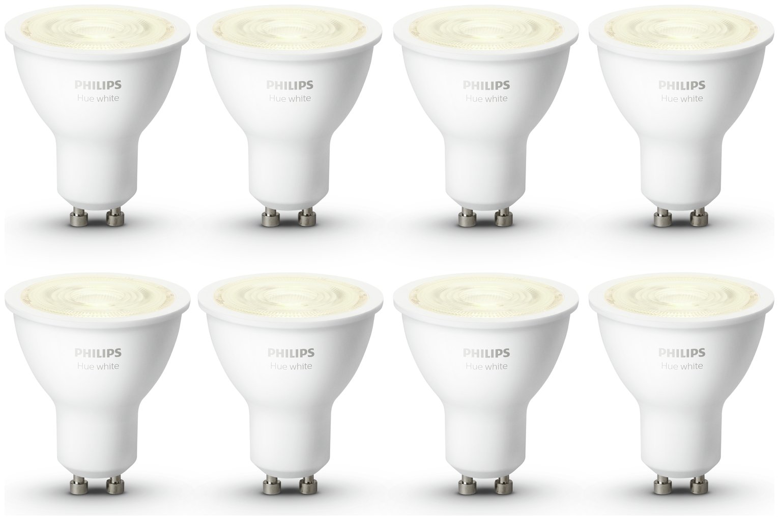 Philips Hue White GU10 Bulbs - 8 Pack