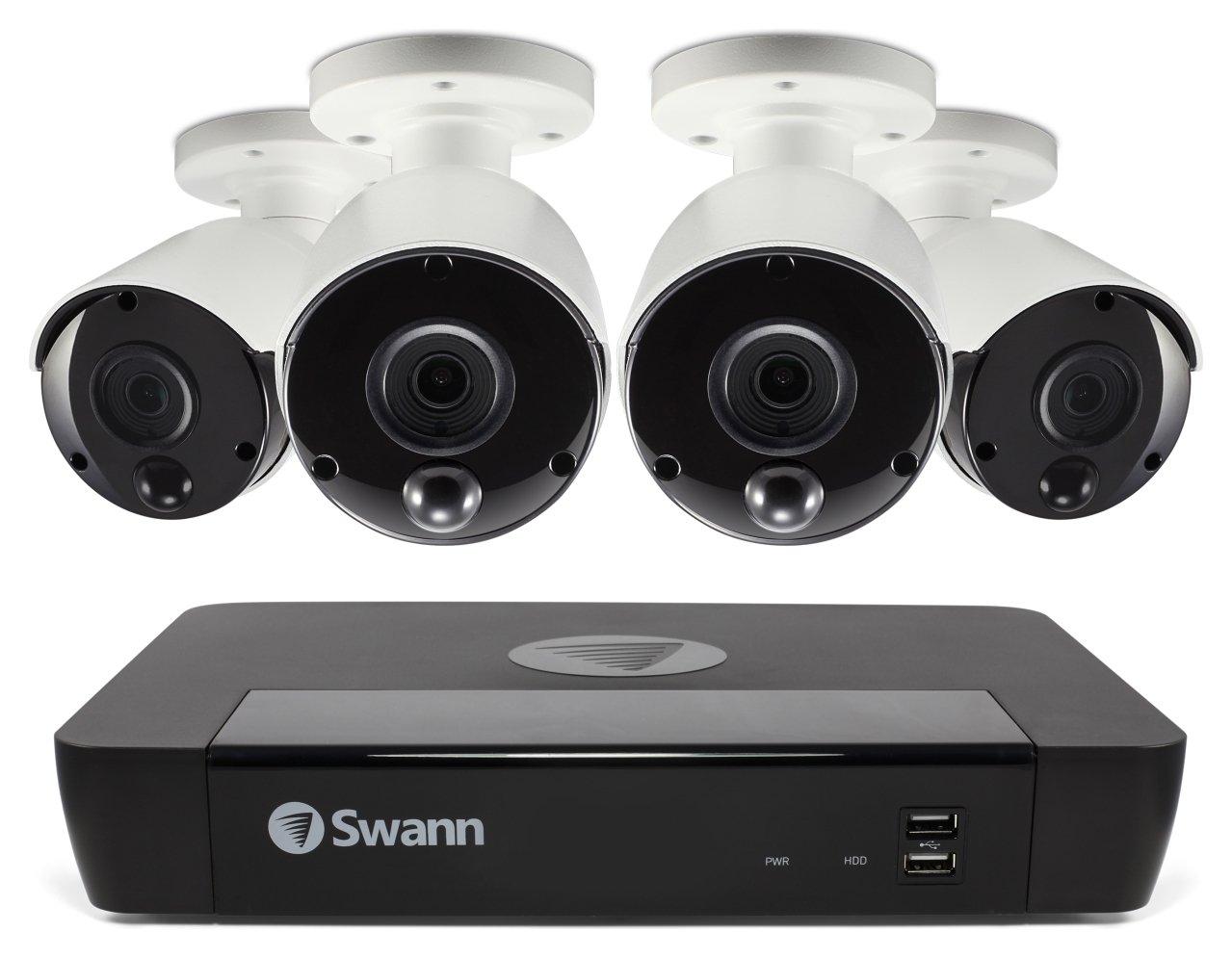 Swann 8-Channel 4K UHD NVR with 2TB HDD & 4 Bullet Cameras