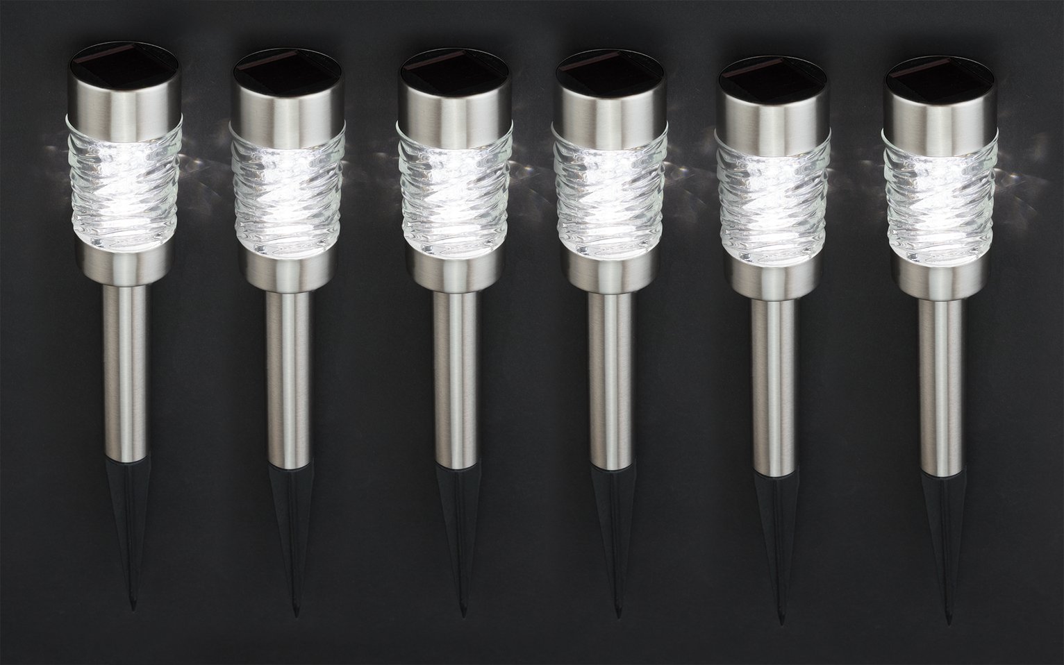 Argos Home Set of 6 Stainless Steel Solar Stake Lights Reviews