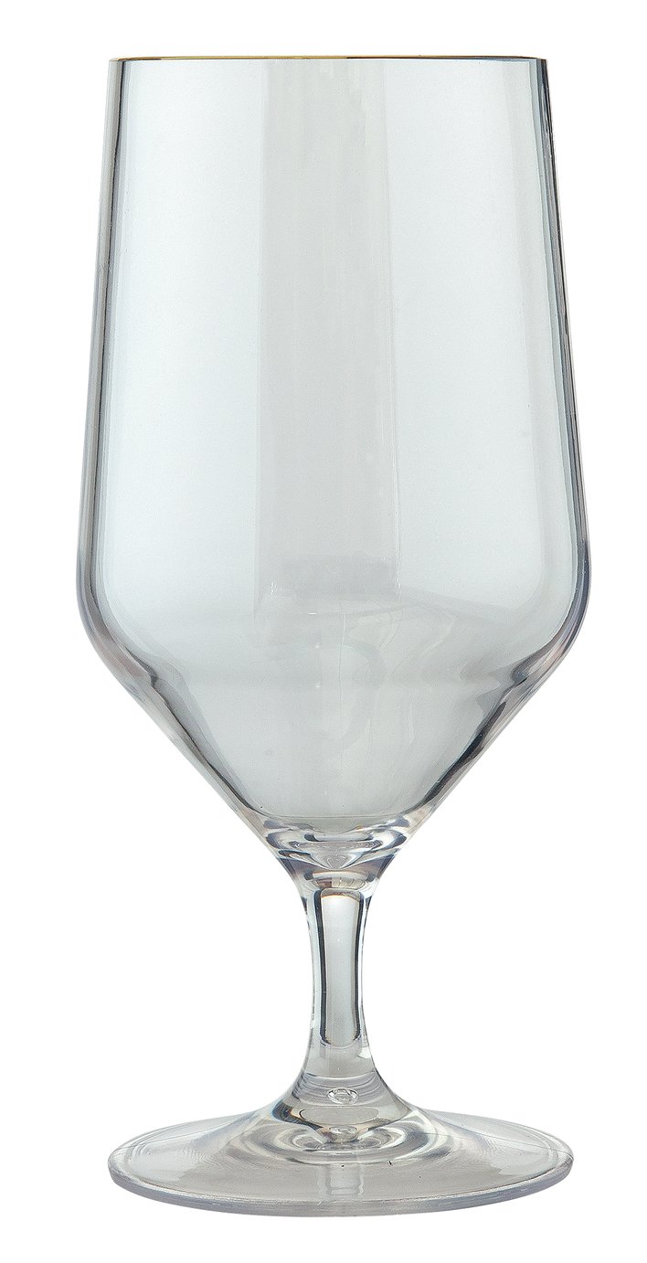 Argos Home Rainforest Gold Rim Tulip Glass - 4 Pack