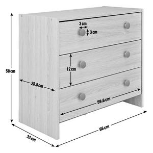 Buy Argos Home Seville 3 Drawer Chest of Drawers Oak Effect