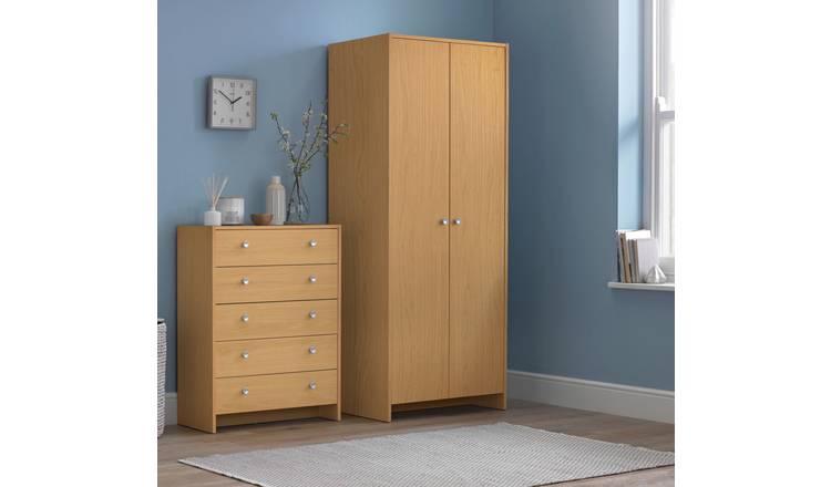 Argos solid on sale wood wardrobe