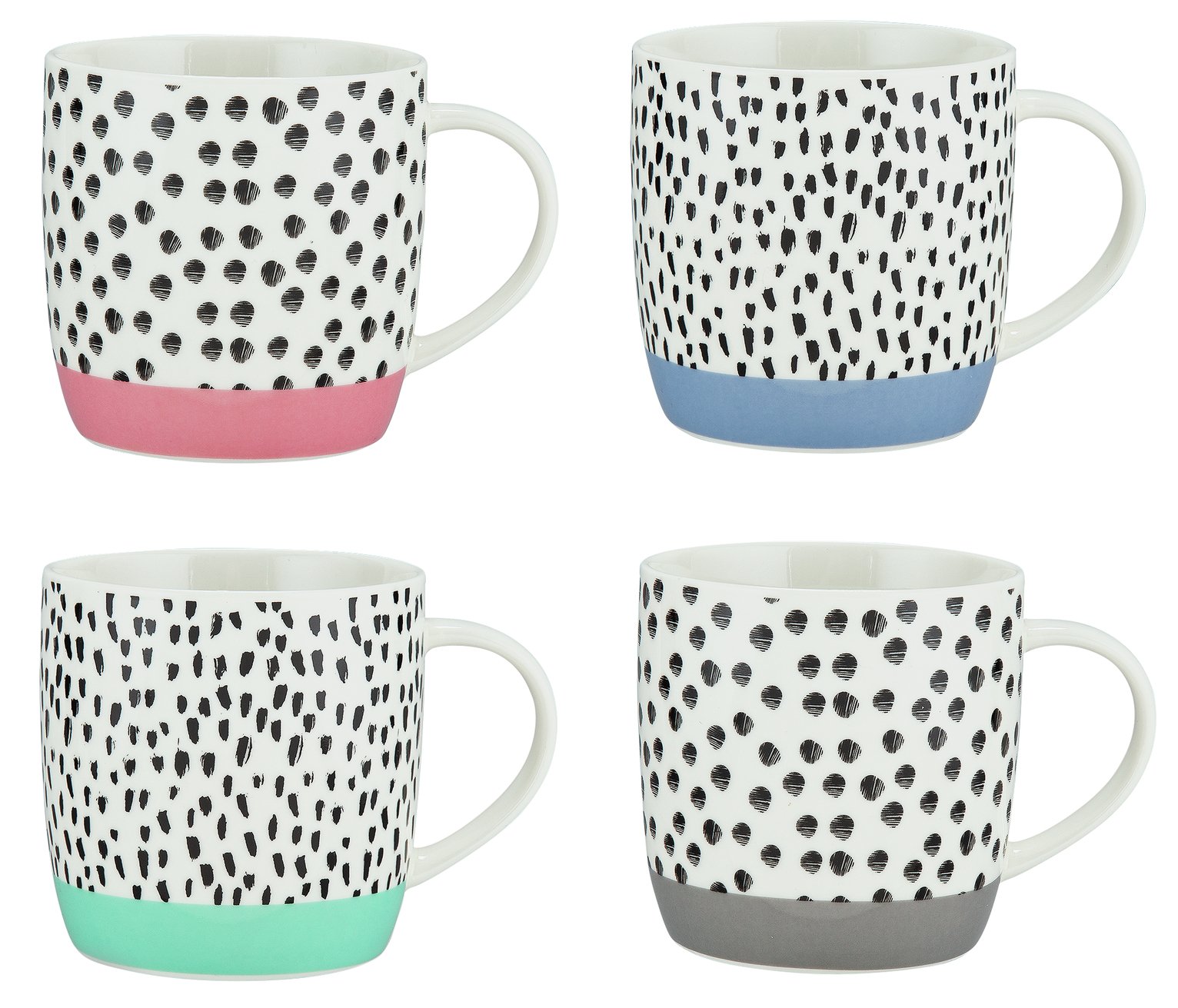 Argos Home Colour Dash Set of 4 Mugs