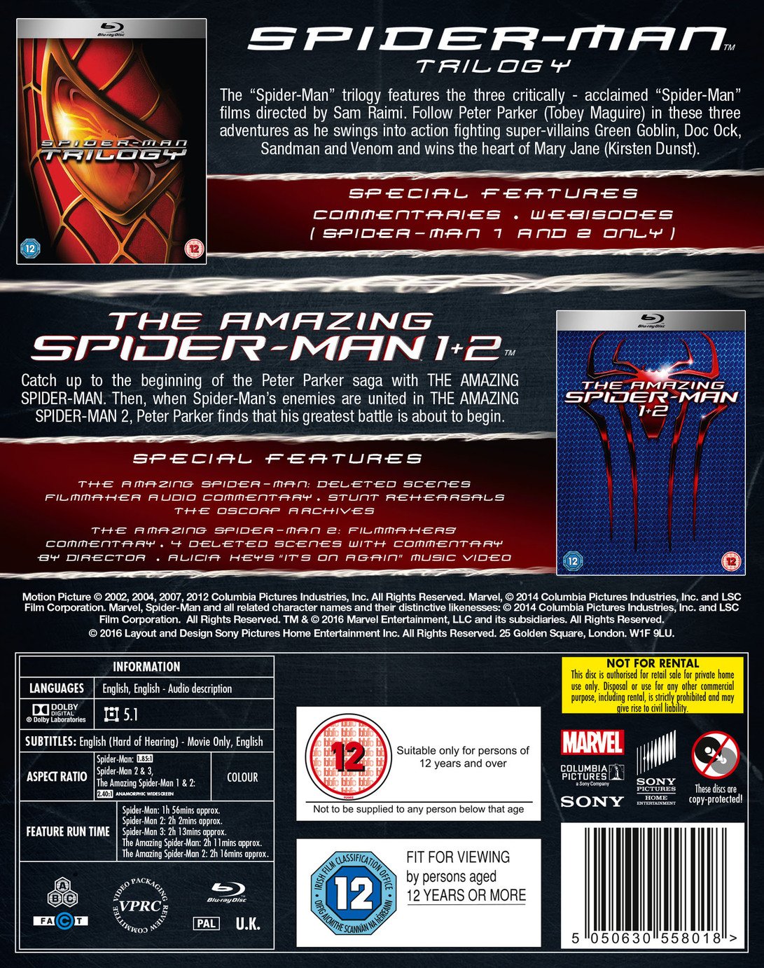 Spider-Man 5 Film Collection Blu-Ray Box Set Review