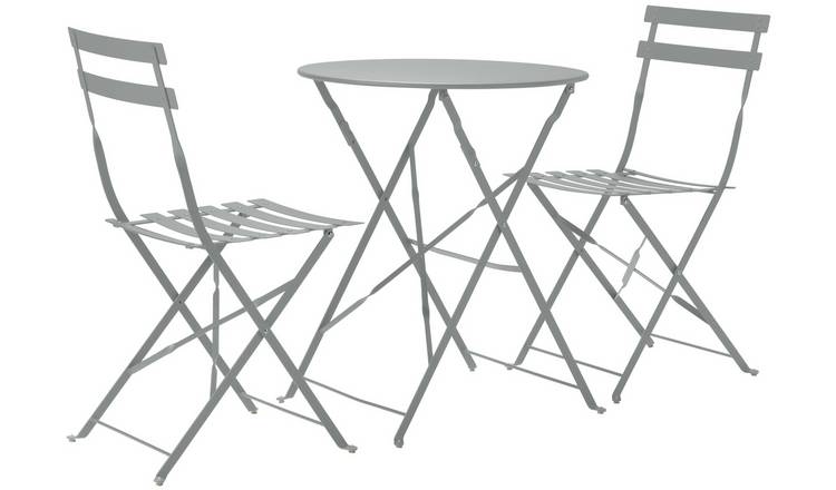 Buy Argos Home Eve Folding 2 Seater Metal Bistro Set Grey Patio Sets Argos