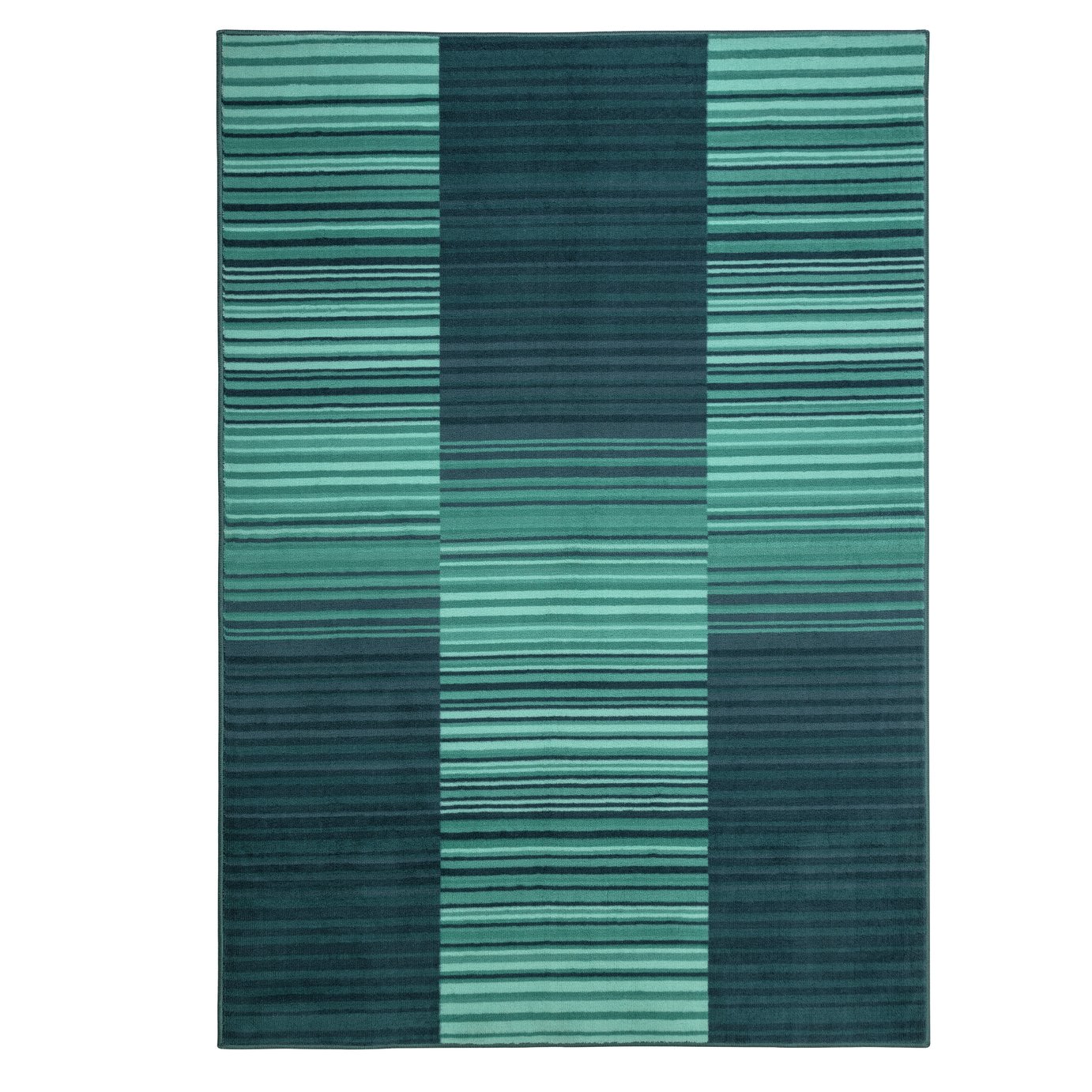 Habitat Abstract Geo Stripe Cut Pile Rug - 120x170cm - Blue