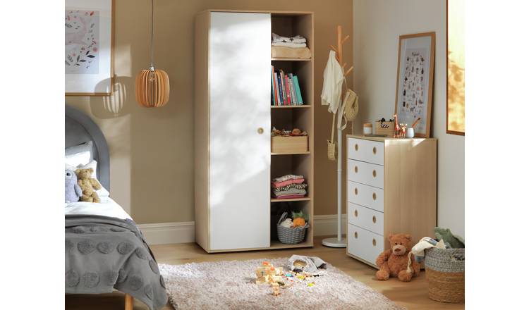 Buy Habitat Kids Camden 2 Pc 1 Door Wardrobe Set White Acacia