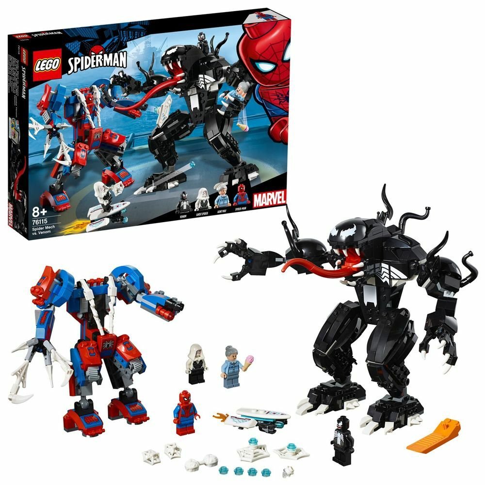 LEGO Superhero Spider-Man Spider Mech Fight Playset - 76115