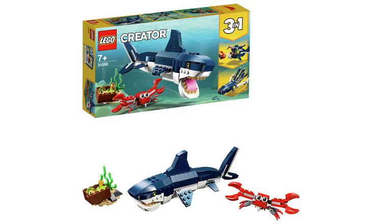 Buy LEGO Creator 3in1 Deep Sea Creatures Shark Toy Set 31088