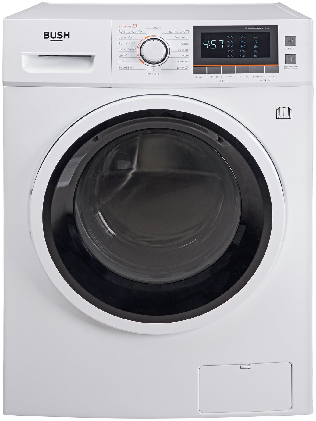 Bush WDNBX107W 10KG / 7KG 1600 Spin Washer Dryer - White