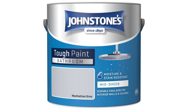 Johnstone's Bathroom Paint Mid Sheen 2.5L - Manhattan Grey