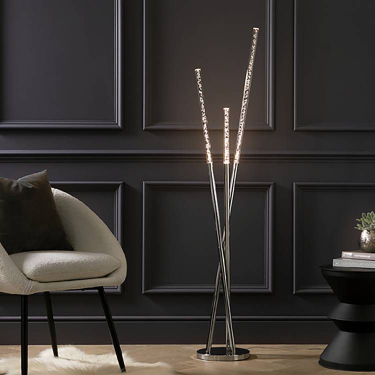 Argos Home Bubble 3 Light Floor Lamp - Chrome 0