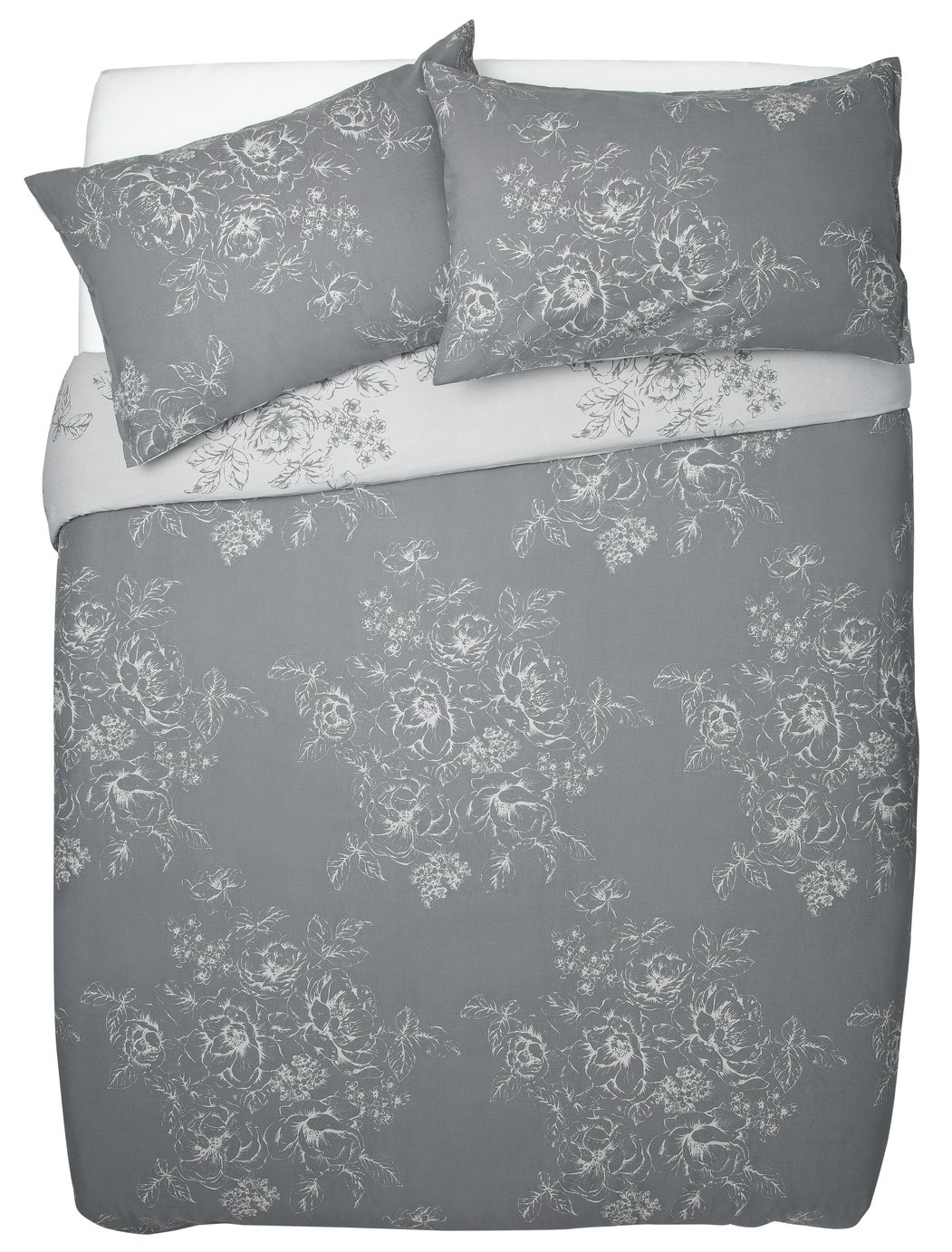 Argos Home Grey Classic Floral Bedding Set Review