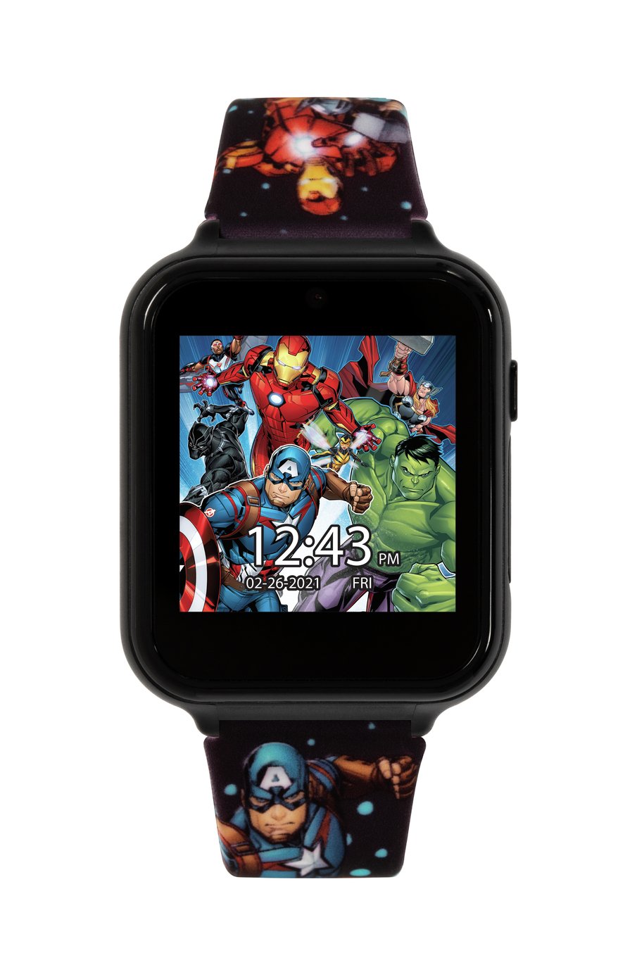 Disney Marvel Avenger Kids Multicolored Silicone Strap Watch