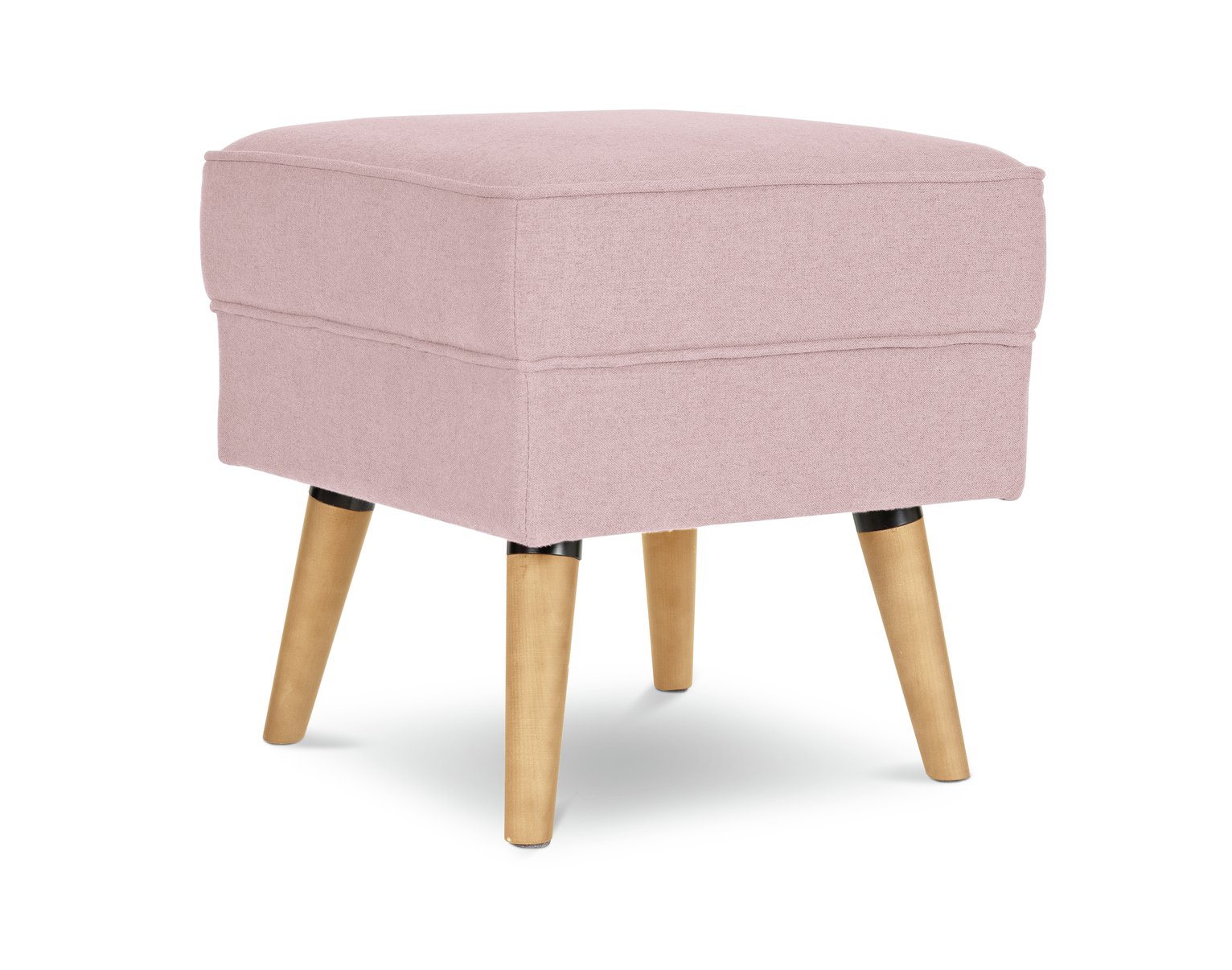 Habitat Callie Fabric Footstool - Blush Pink