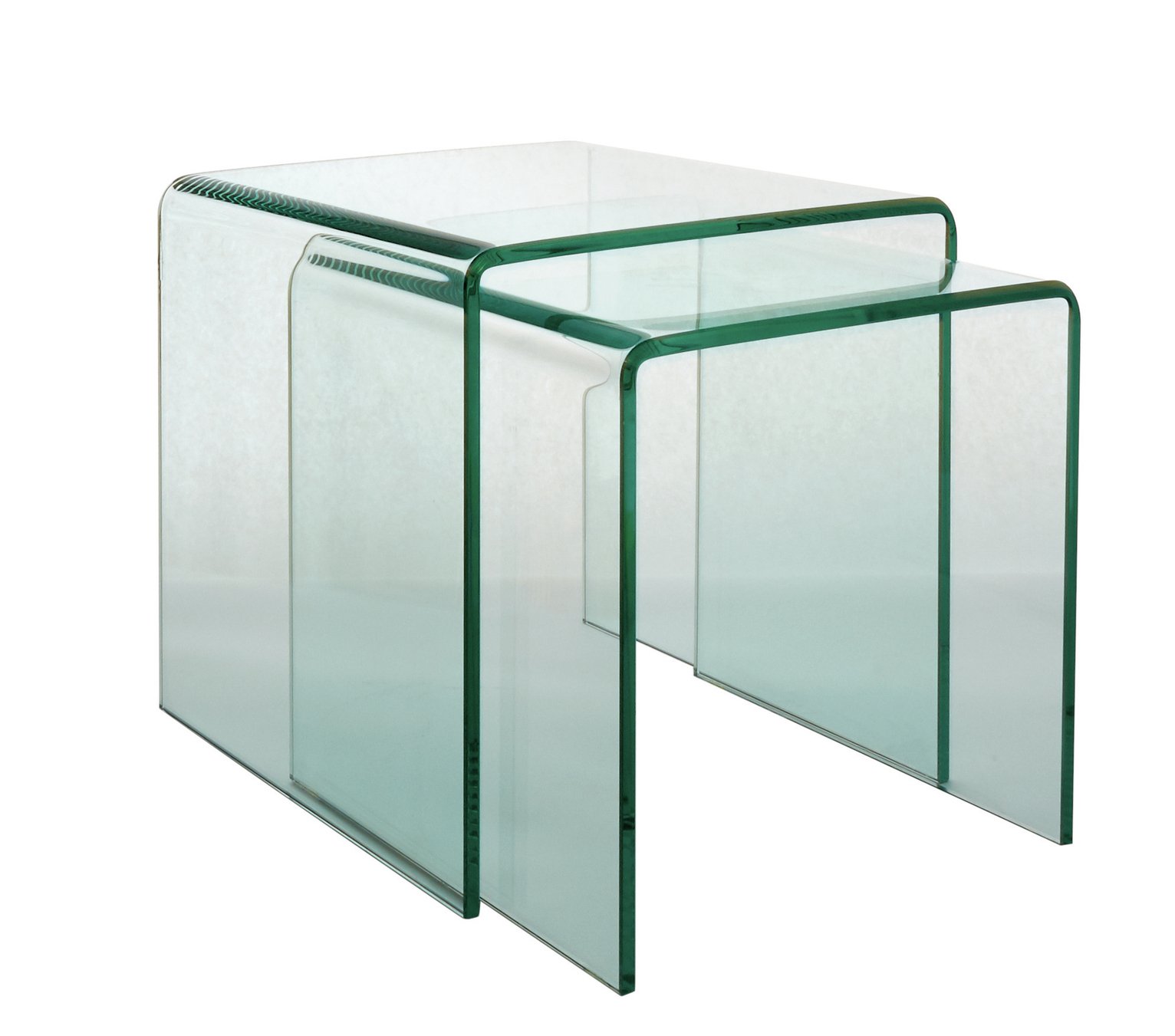 Habitat Gala Set of 2 Glass Nested Tables