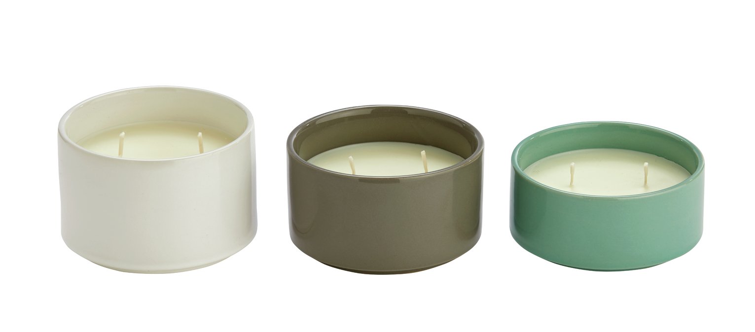 Argos Home Set of 3 Rose Tea and Cedar Candles review