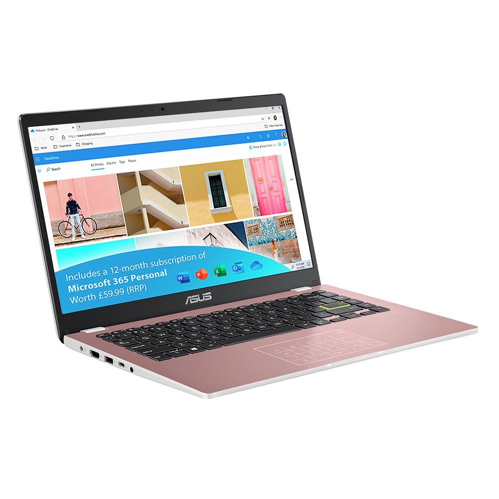 ASUS E410 14in Celeron 4GB 64GB FHD Cloudbook - Pink