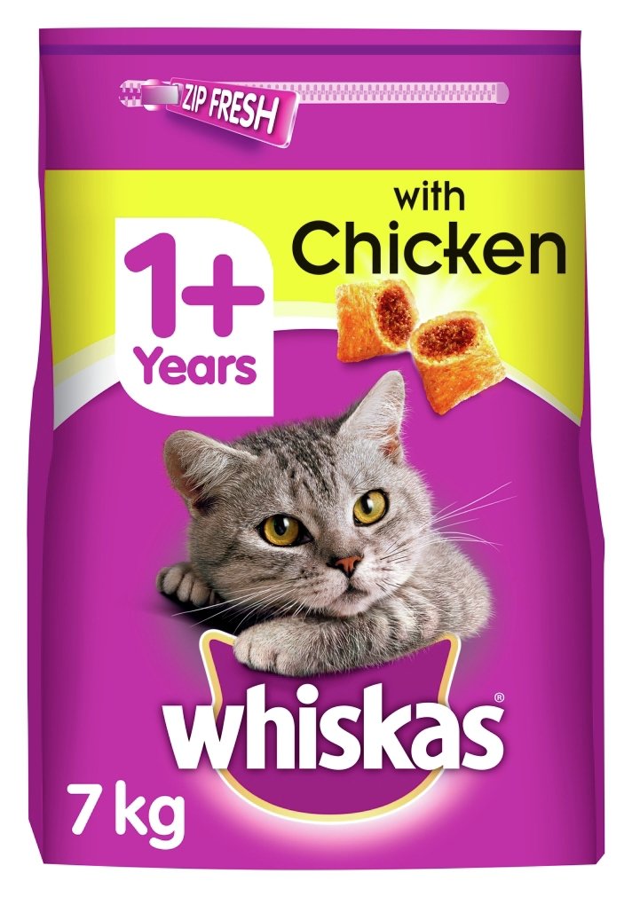 Whiskas 1  Complete Dry Adult Cat Food with Chicken 7kg