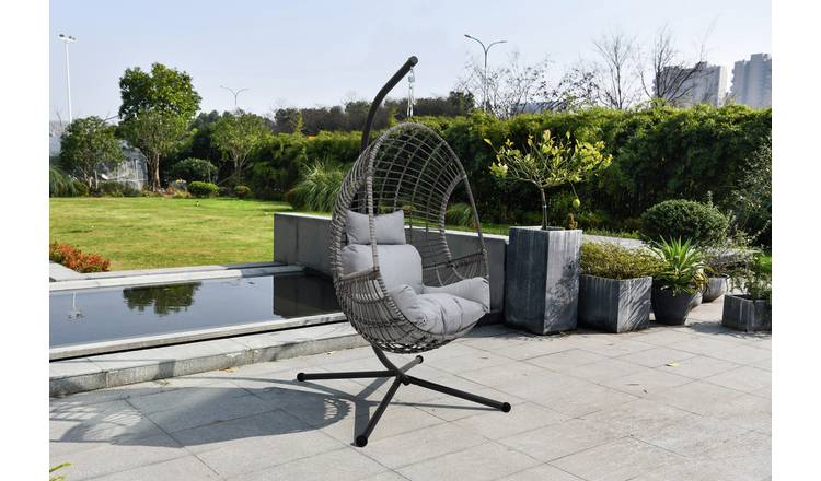 Buy Argos Home Jaye Rattan Effect Hanging Egg Chair Grey