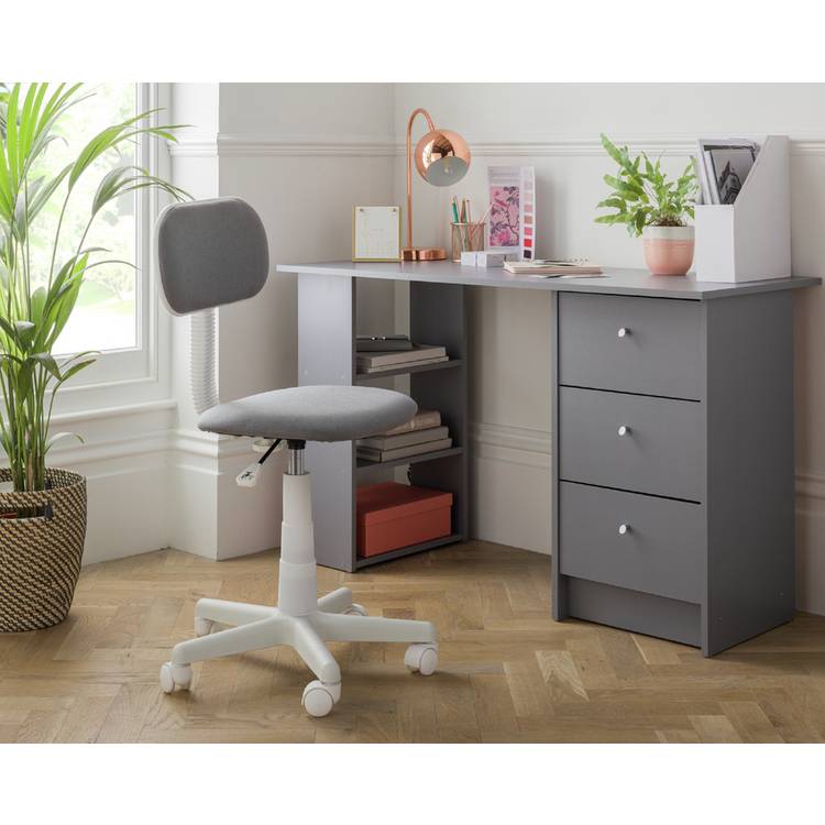 Argos Home Fabric Office Chair - Grey 0
