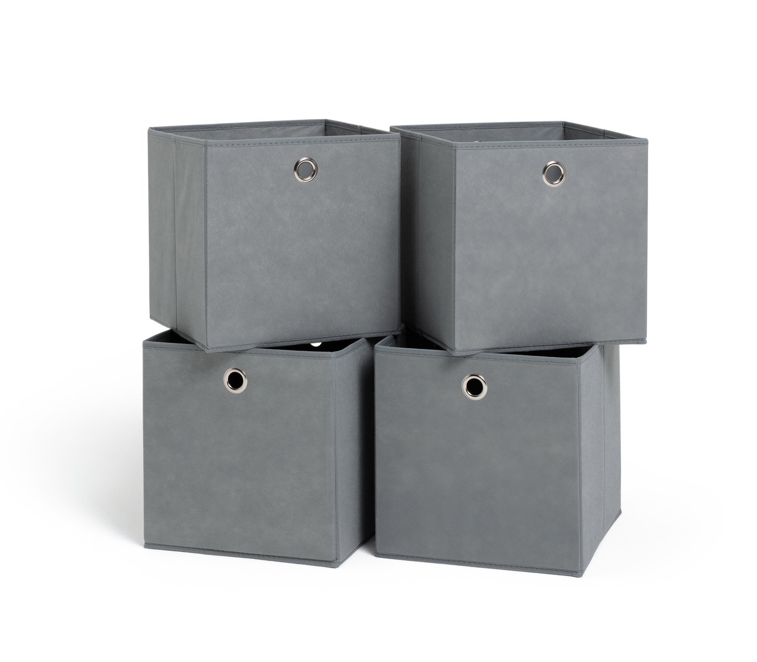 Habitat Set of 4 Squares Boxes - Grey