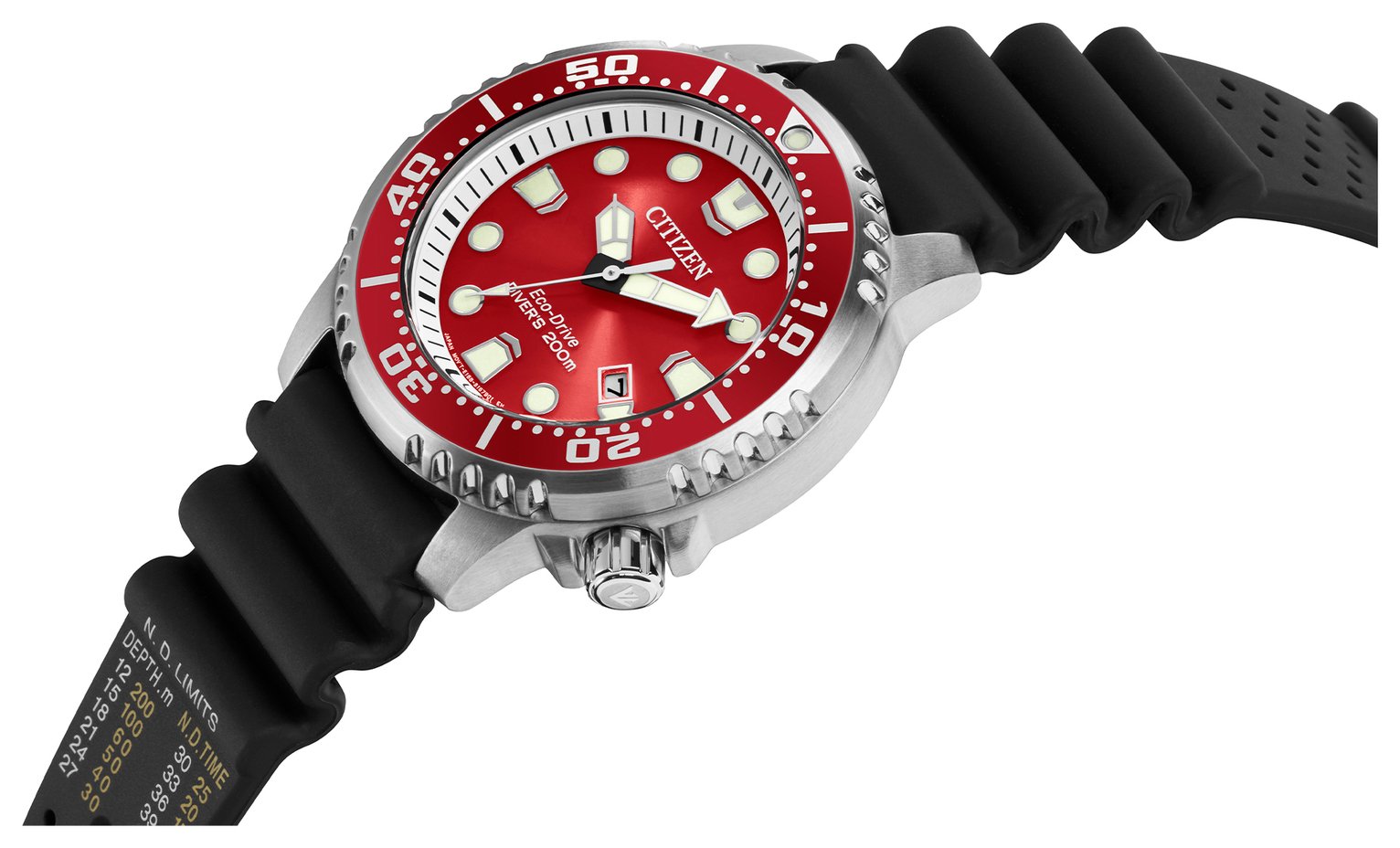 Buy Citizen Eco-Drive Men's Dive Rubber Strap Watch | Mens watches