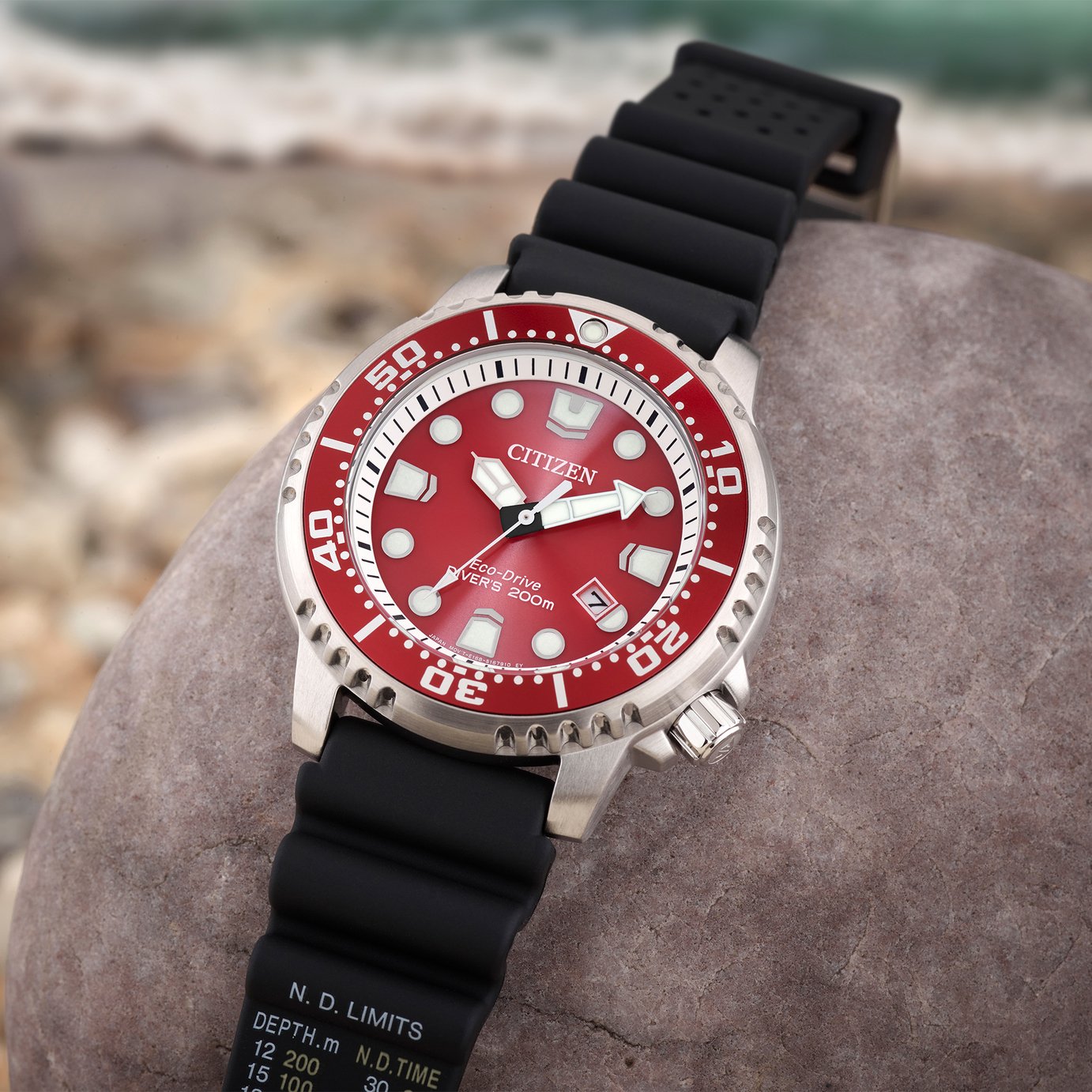 Buy Citizen Eco-Drive Men's Dive Rubber Strap Watch | Mens watches
