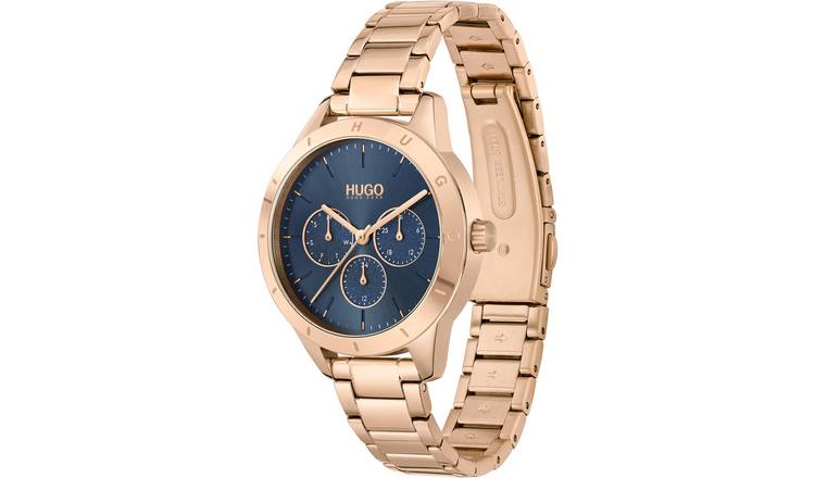 Rose gold and outlet navy watch