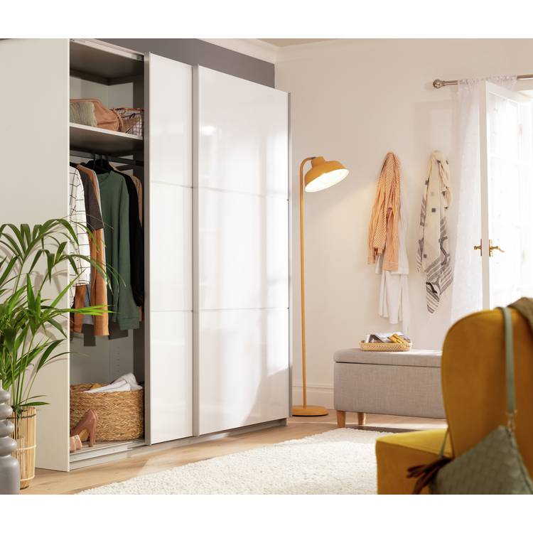 Habitat Holsted White Gloss Extra Large Sliding Wardrobe 0