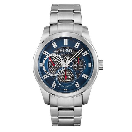 HUGO Skeleton Men's Silver Stainless Steel Bracelet Watch