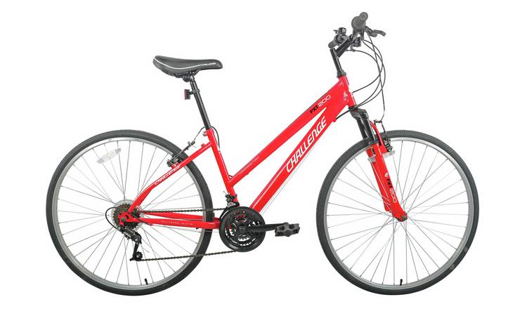 Challenge FXT200 26 Inch Wheel Size Womens Hybrid Bike - Red