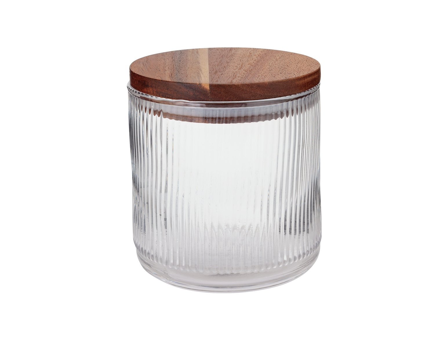 Argos Home Glass Ribbed Small Canister