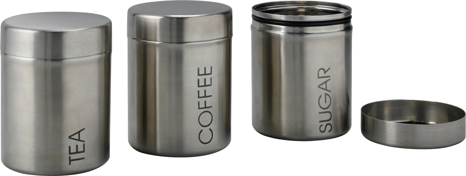 Argos Home Set of 3 Stainless Steel Jars Reviews