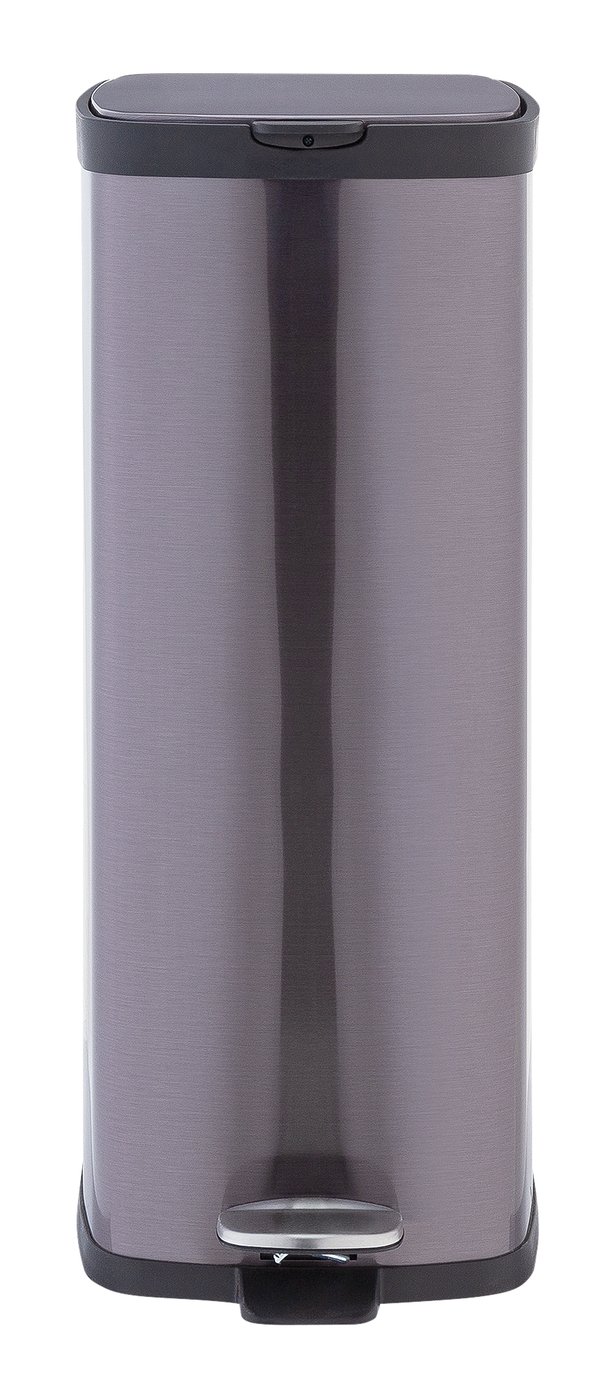 Argos Home 30 Litre Square Pedal Bin - Grey