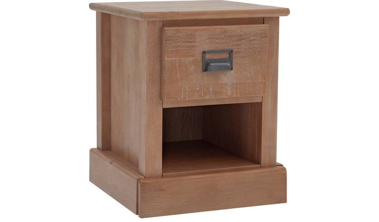 Buy Argos Home Drury 1 Drawer Bedside Table Light Pine