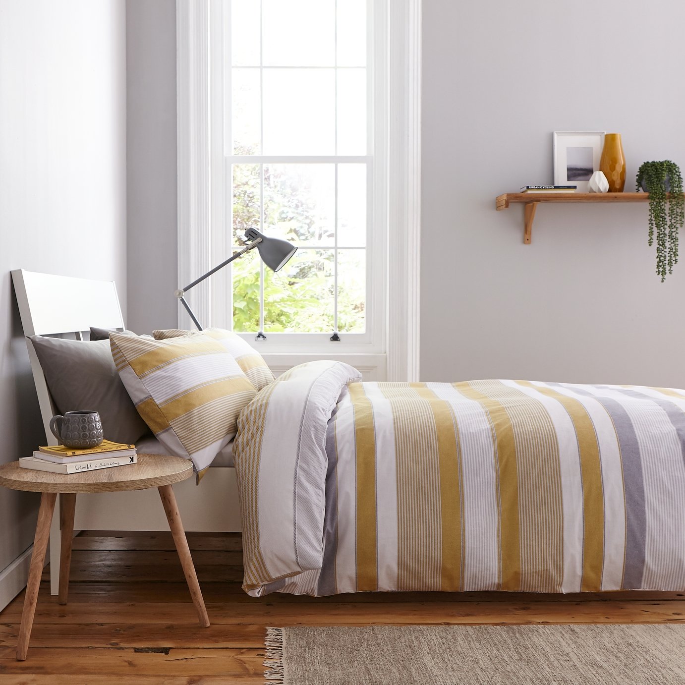 Catherine Lansfield Ochre Newquay Stripe Bedding Set- Single Review