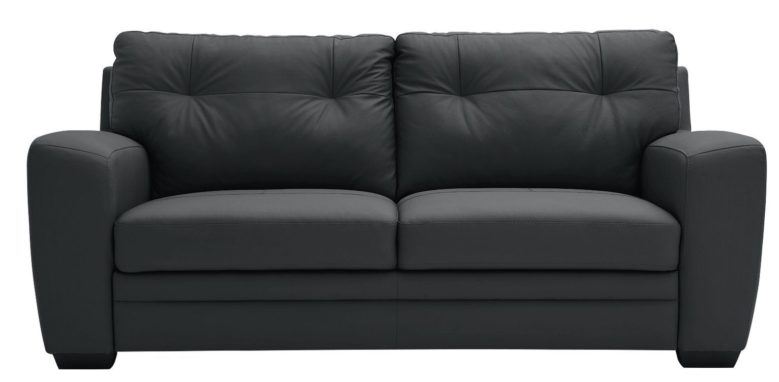 Argos Home Raphael Compact 3 Seater Leather Mix Sofa Review