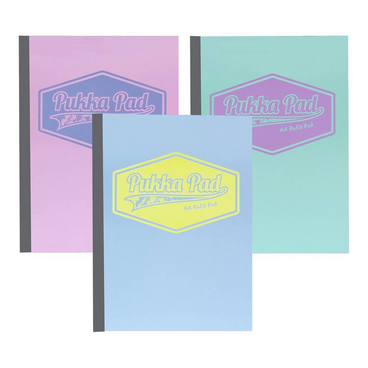 Pukka Pads Pastel A4 400 Page Refill Pad - 3 Pack 0