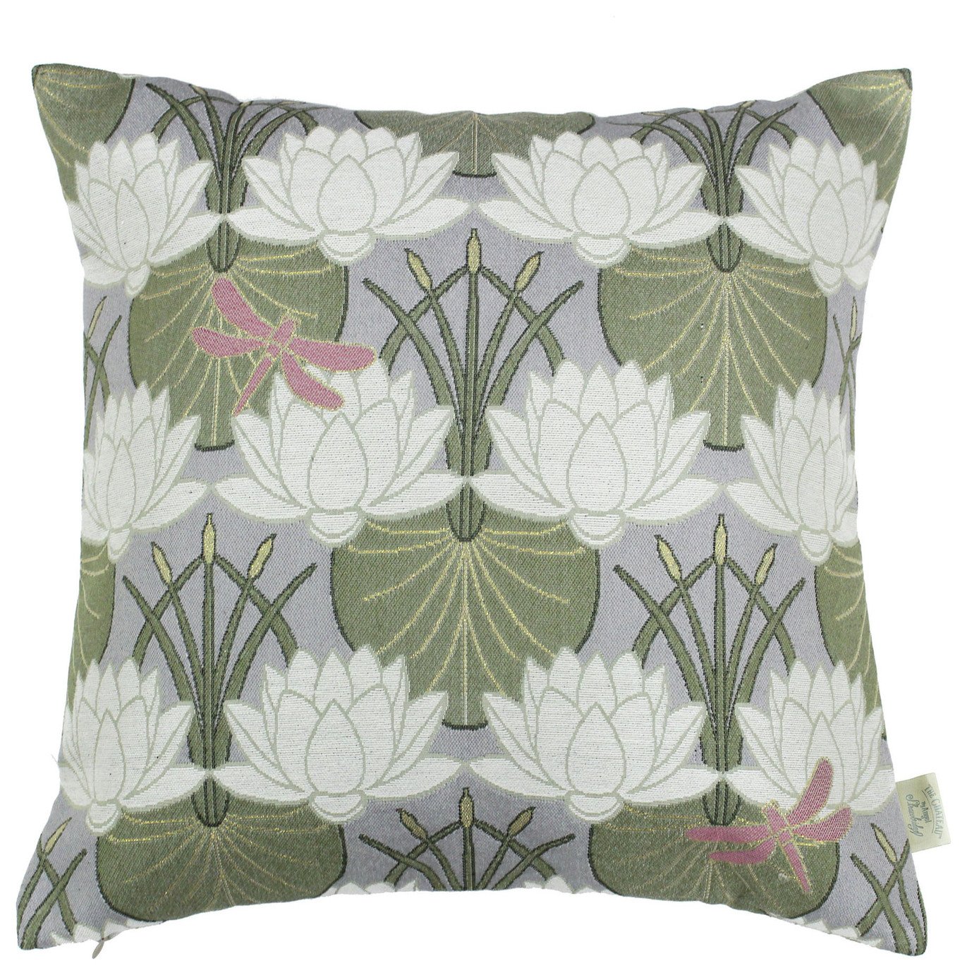 Angel Strawbridge Lilypad Floral Cushion - Grey - 45x45cm