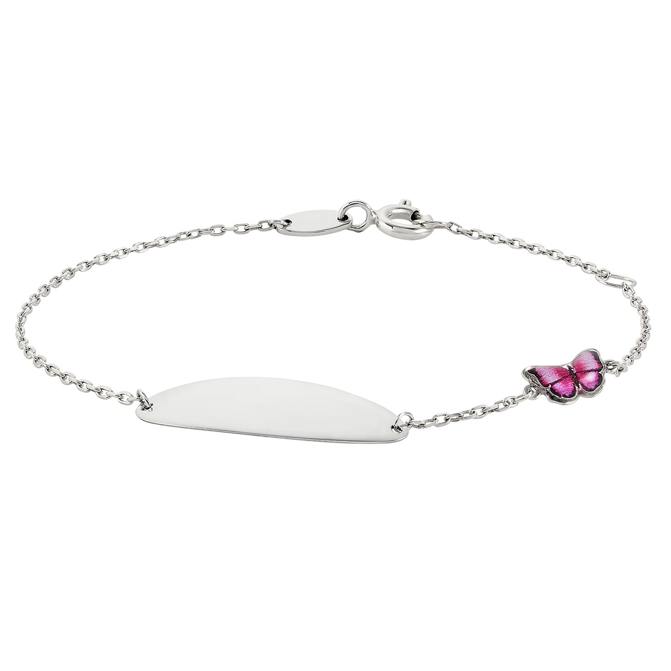 Revere Kids Sterling Silver Butterfly ID Bracelet