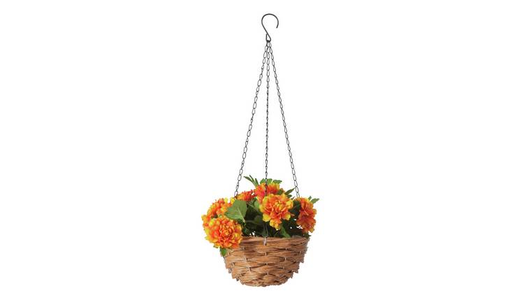 Buy Argos Home Faux Marigold Hanging Basket Artificial Flowers Plants And Trees Argos