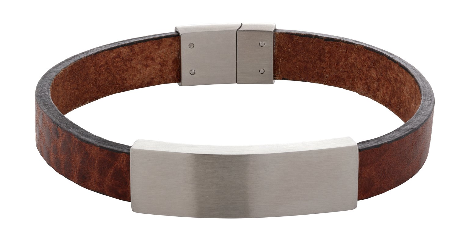 Revere Men's Brown Leather ID Bracelet Review